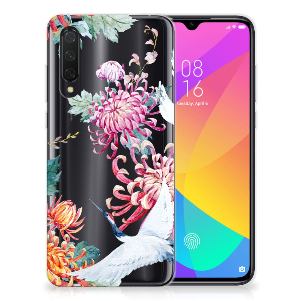 Xiaomi Mi 9 Lite TPU Hoesje Bird Flowers