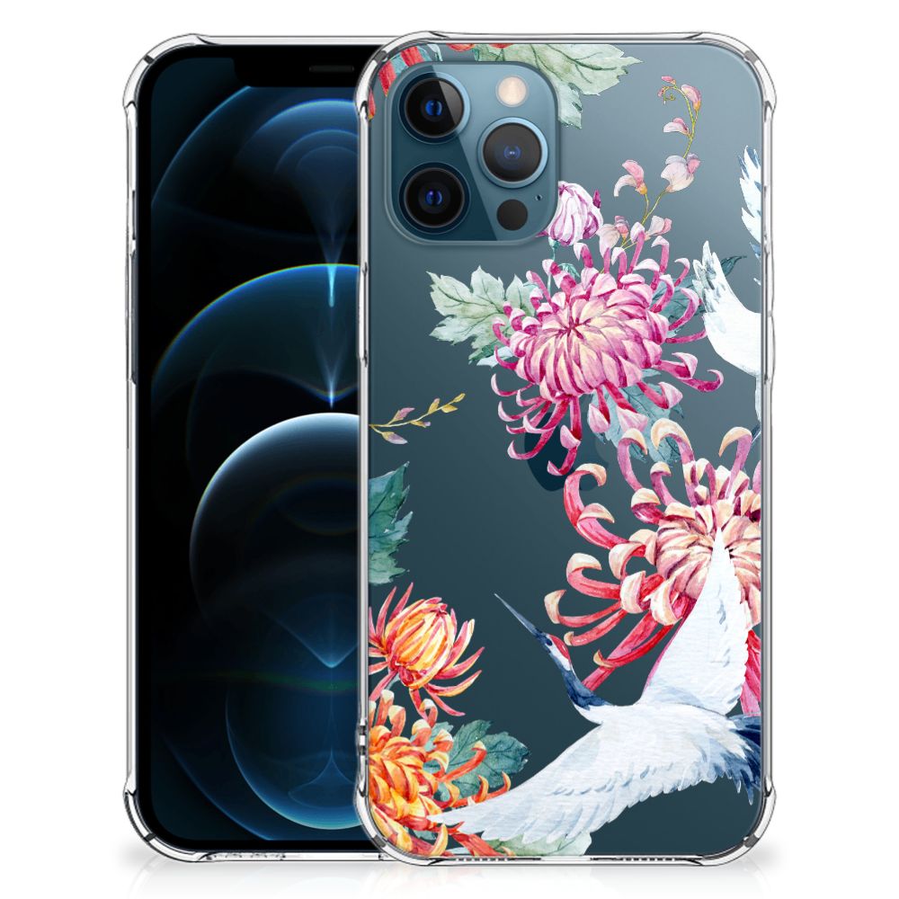 iPhone 12 | 12 Pro Case Anti-shock Bird Flowers