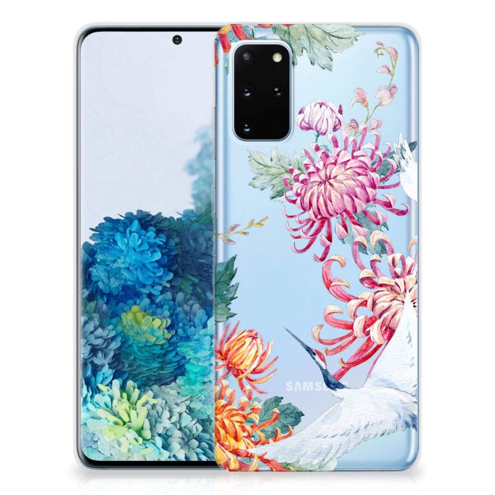 Samsung Galaxy S20 Plus TPU Hoesje Bird Flowers