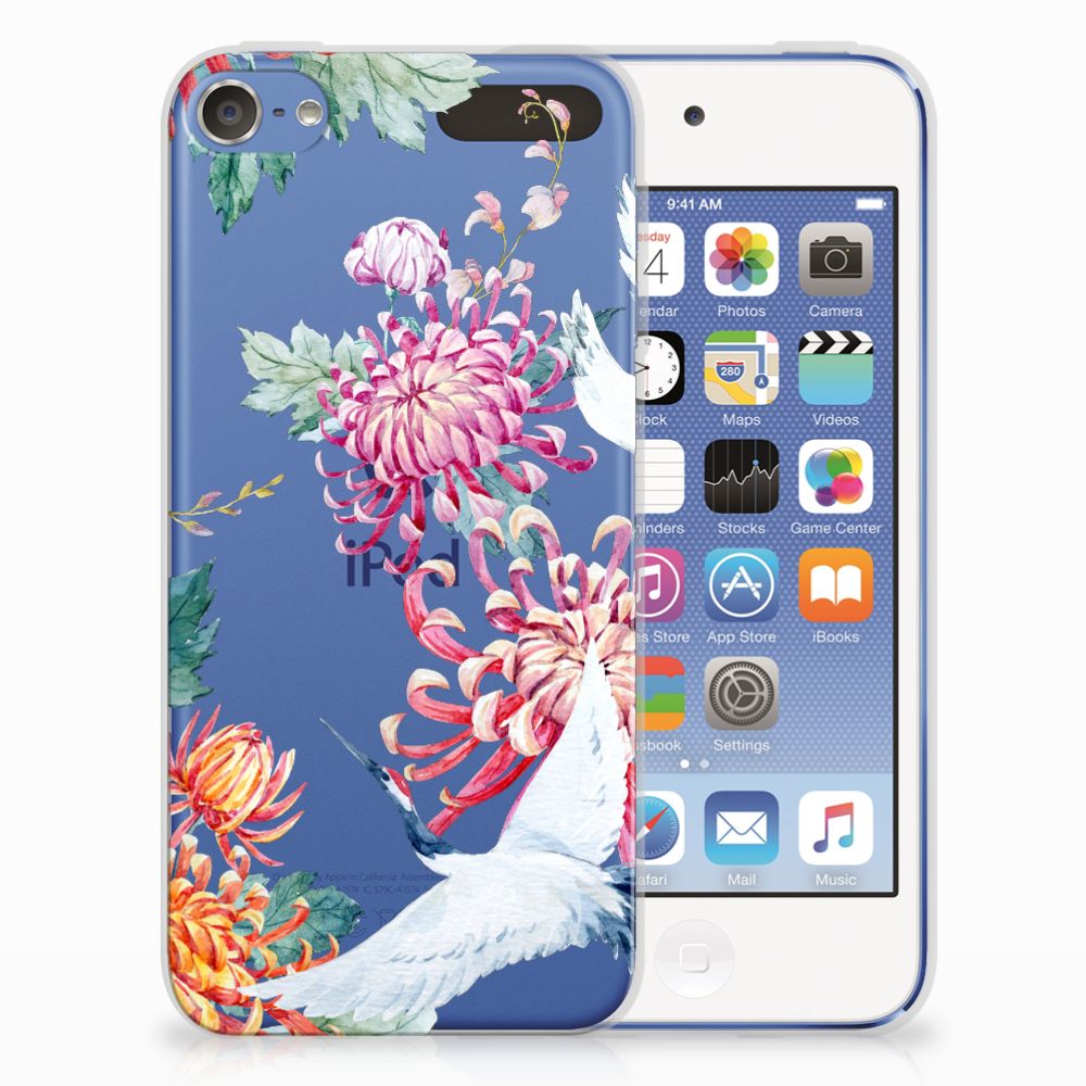 Apple iPod Touch 5 | 6 Uniek TPU Hoesje Bird Flowers