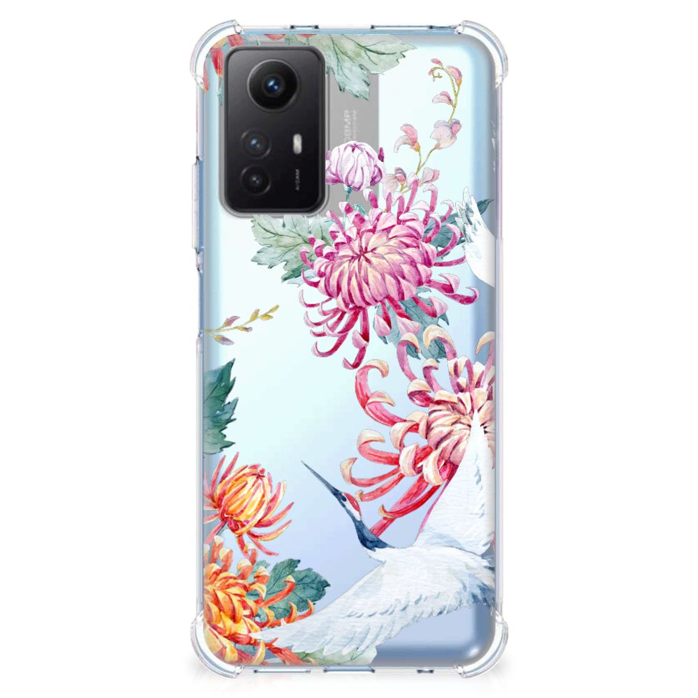 Xiaomi Redmi Note 12s Case Anti-shock Bird Flowers