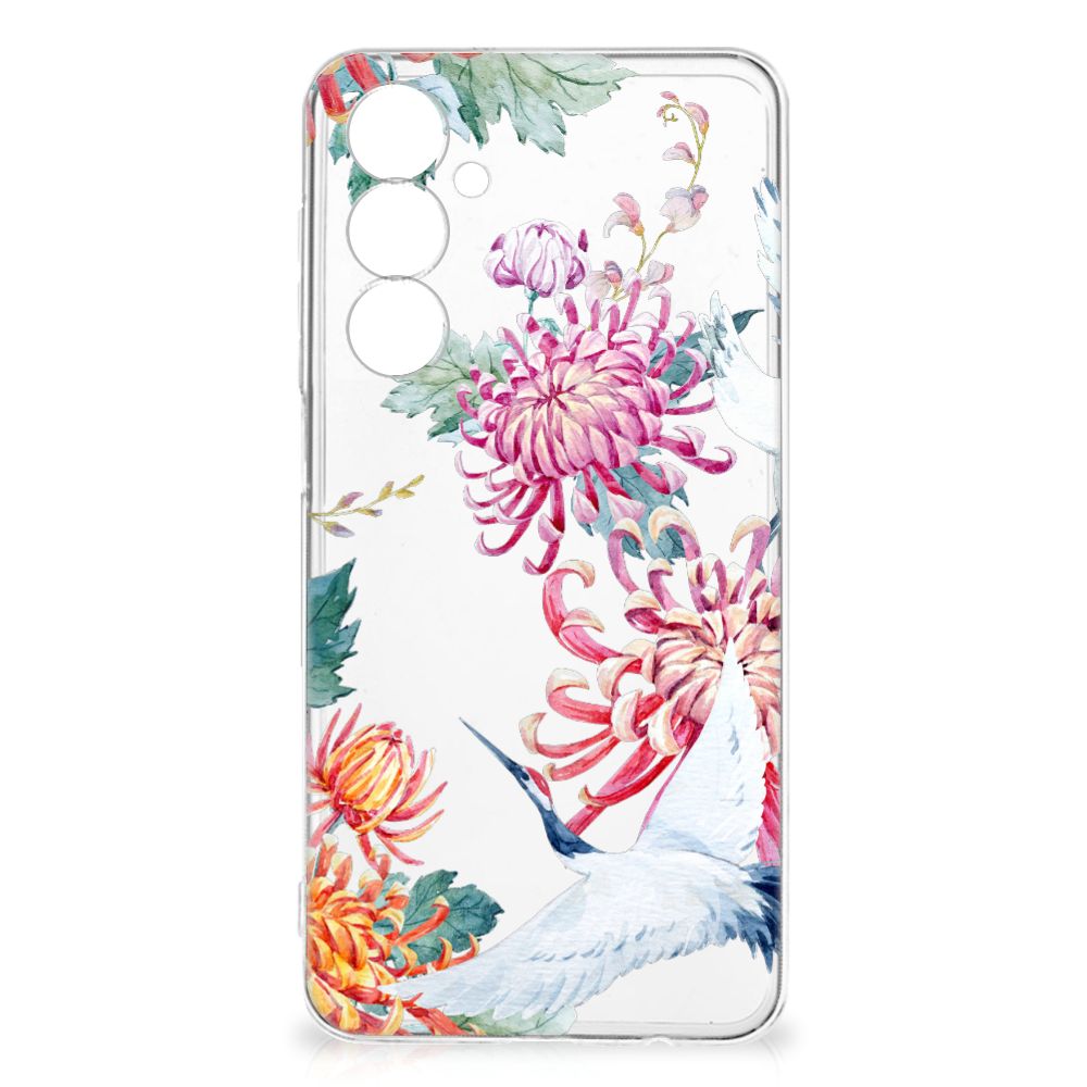 Samsung Galaxy A54 5G TPU Hoesje Bird Flowers