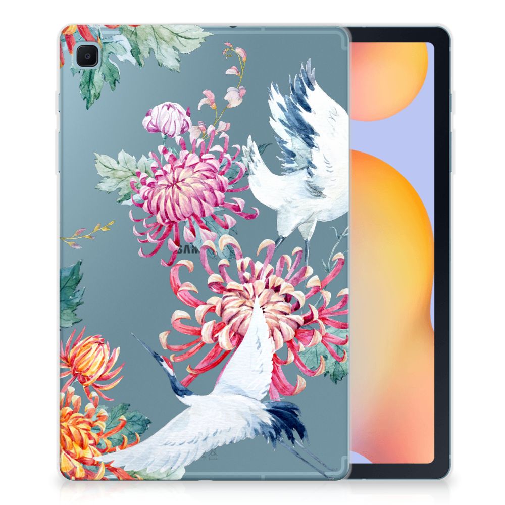 Samsung Galaxy Tab S6 Lite | S6 Lite (2022) Back Case Bird Flowers