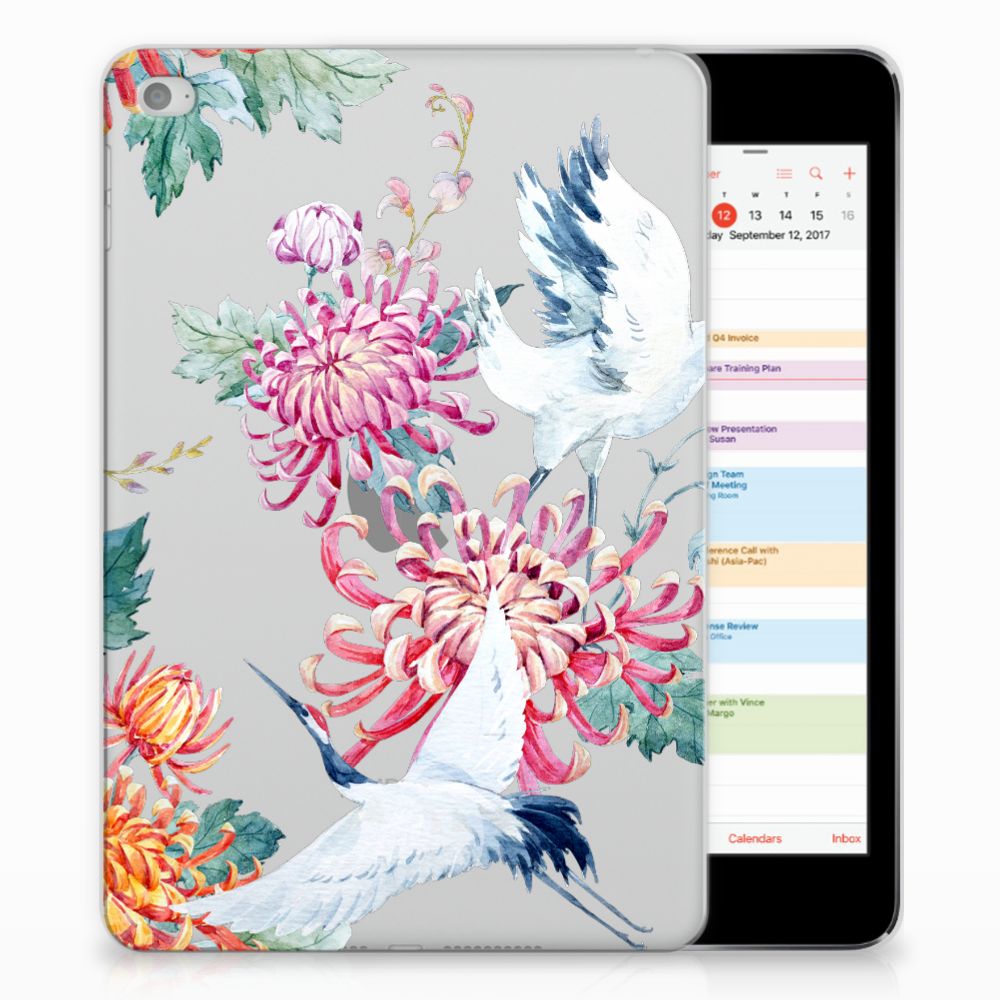 Apple iPad Mini 4 Uniek Tablethoesje Bird Flowers