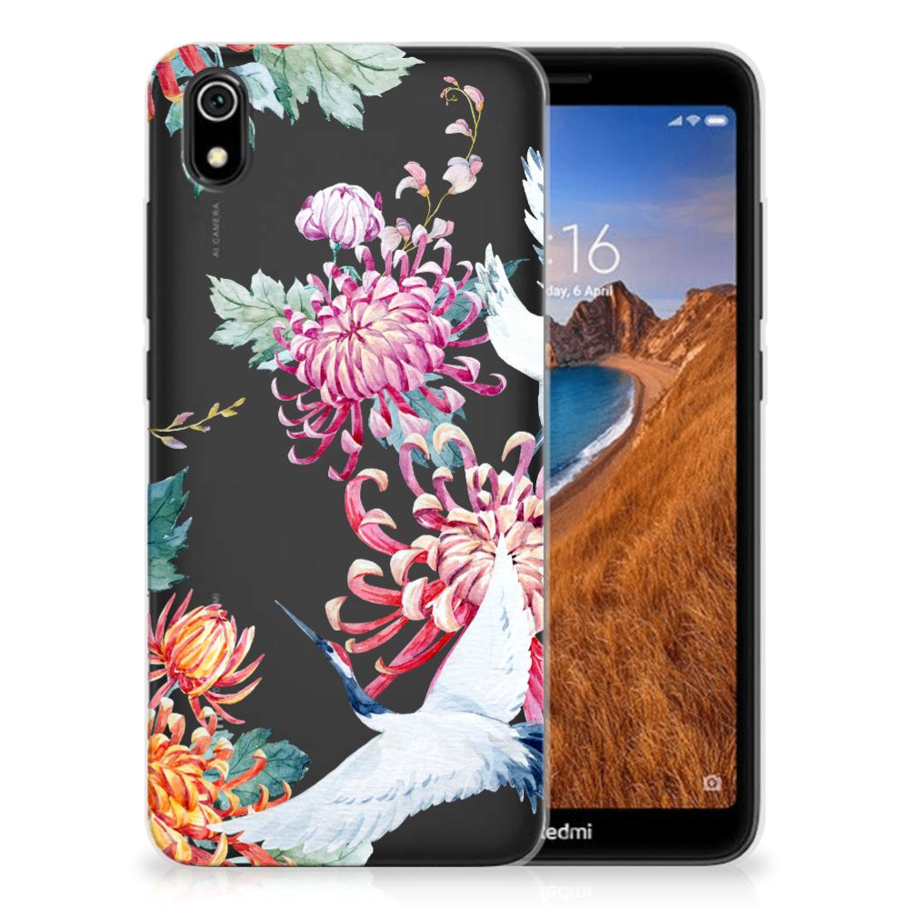 Xiaomi Redmi 7A TPU Hoesje Bird Flowers