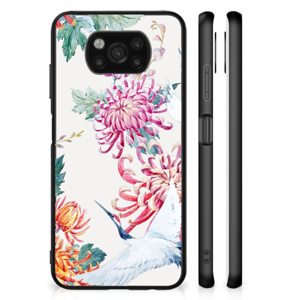 Xiaomi Poco X3 | X3 Pro Dierenprint Telefoonhoesje Bird Flowers