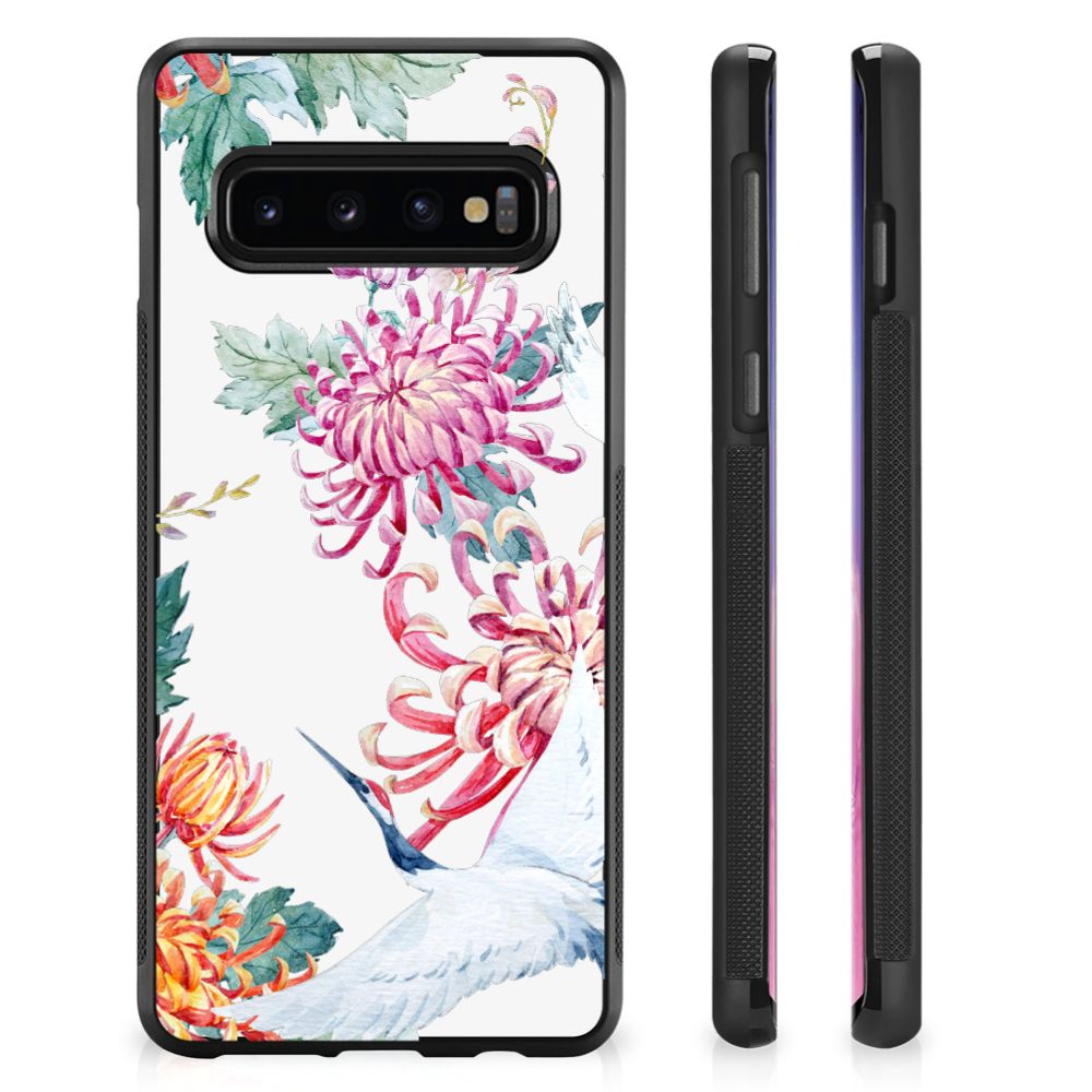 Samsung Galaxy S10+ Back Cover Bird Flowers