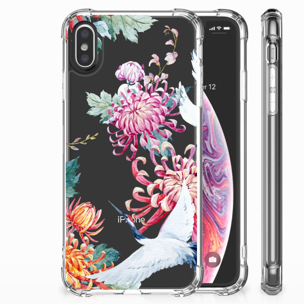 Apple iPhone X | Xs Case Anti-shock Bird Flowers