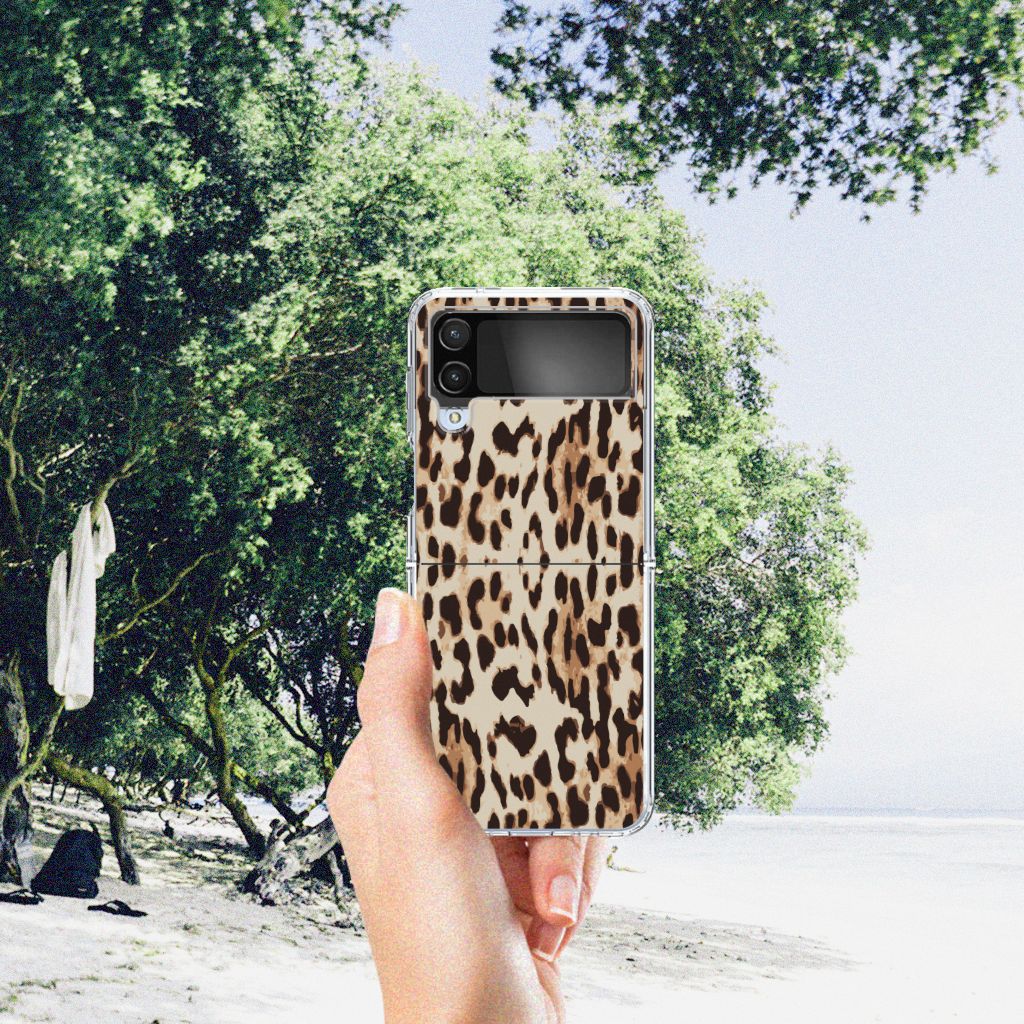 Samsung Galaxy Z Flip 4 TPU Hoesje Leopard