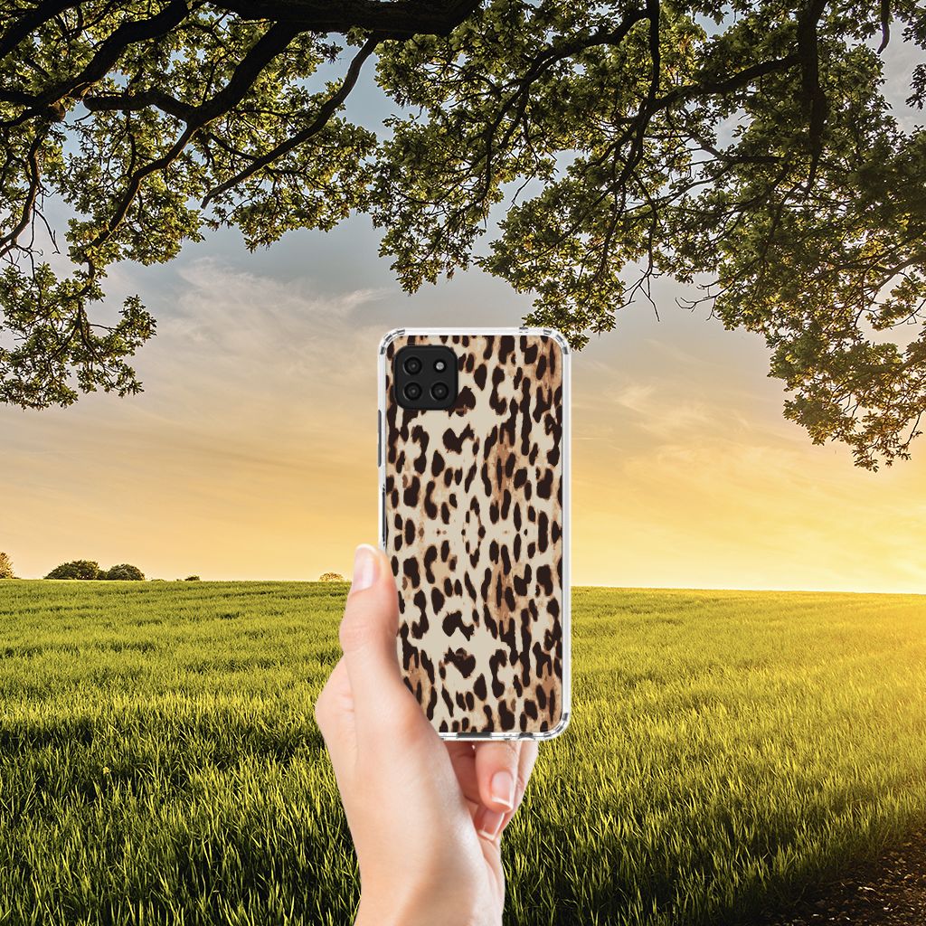 Samsung Galaxy A22 5G Case Anti-shock Leopard