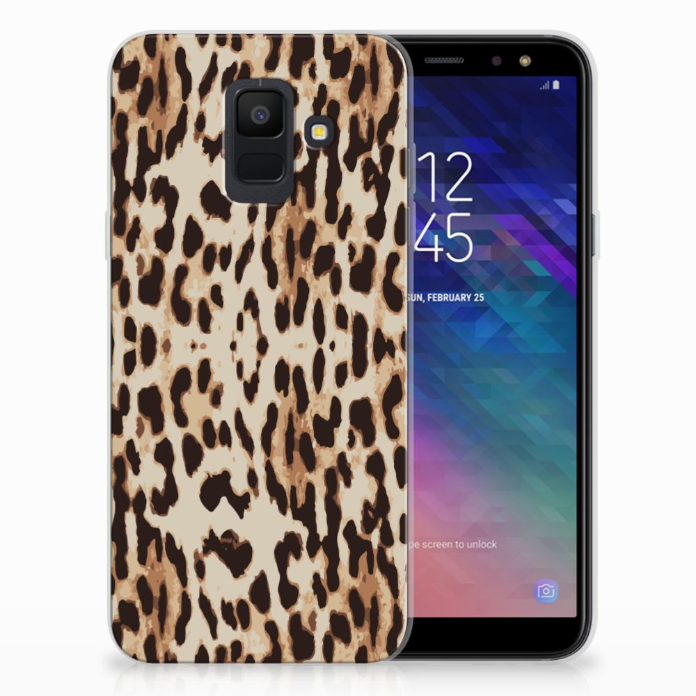 Samsung Galaxy A6 (2018) Uniek TPU Hoesje Leopard