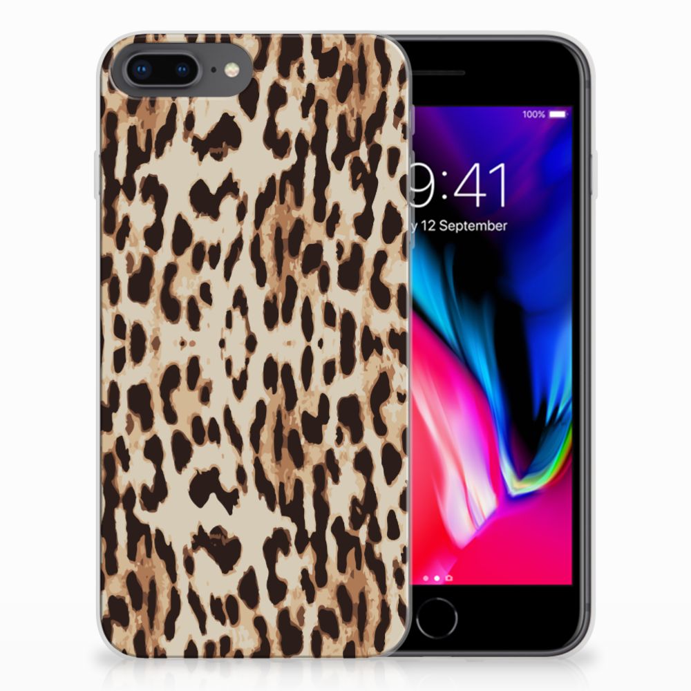 Apple iPhone 7 Plus | 8 Plus Uniek TPU Hoesje Leopard