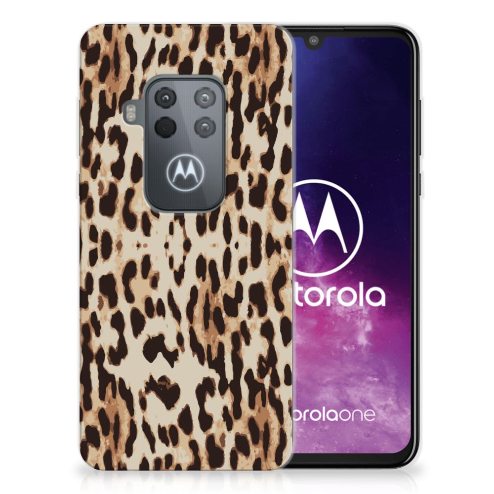 Motorola One Zoom TPU Hoesje Leopard