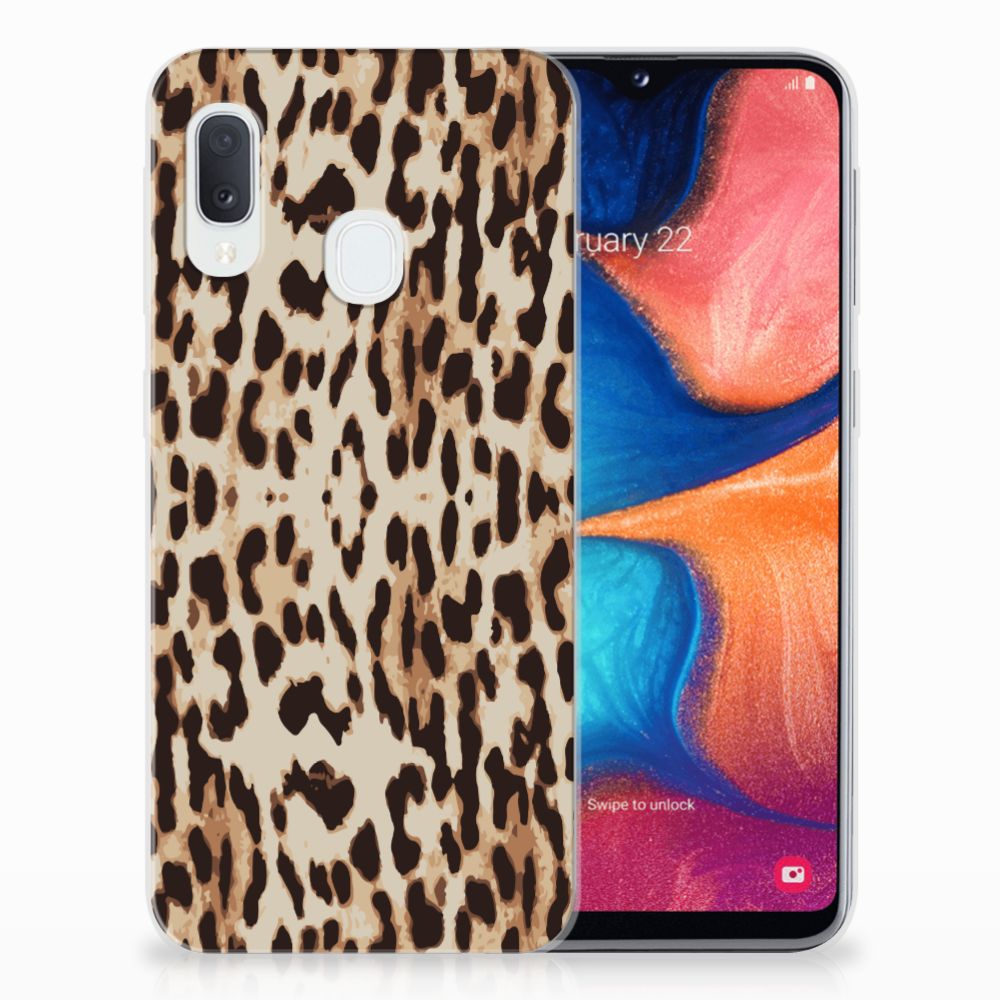 Samsung Galaxy A20e TPU Hoesje Leopard