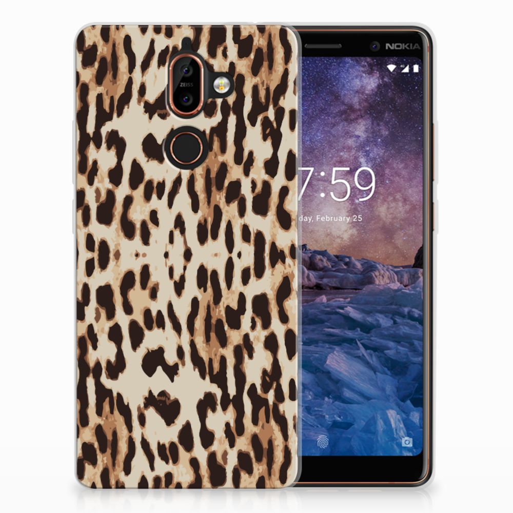 Nokia 7 Plus TPU Hoesje Leopard