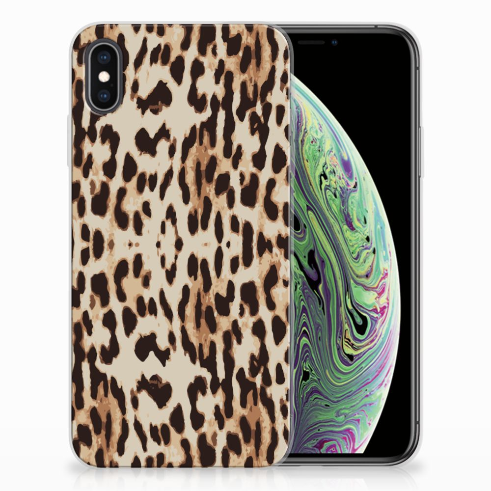 Apple iPhone Xs Max Uniek TPU Hoesje Leopard
