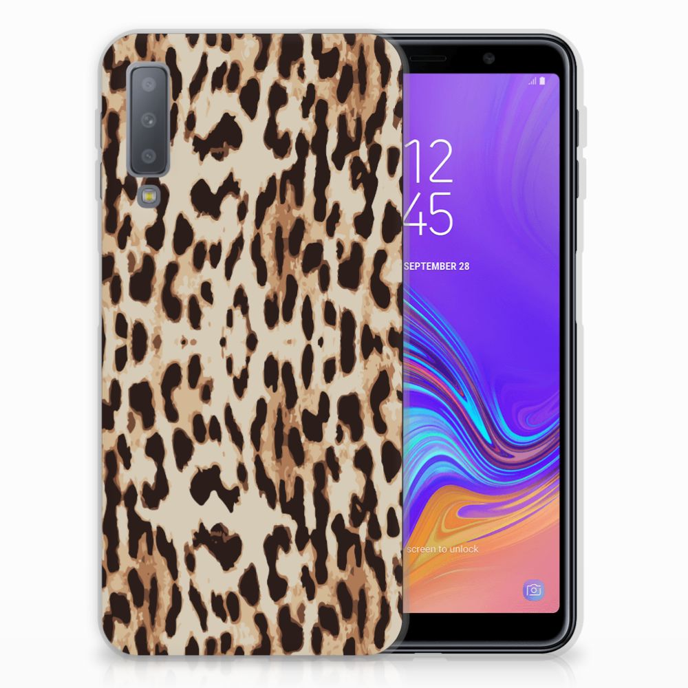 Samsung Galaxy A7 (2018) TPU Hoesje Leopard