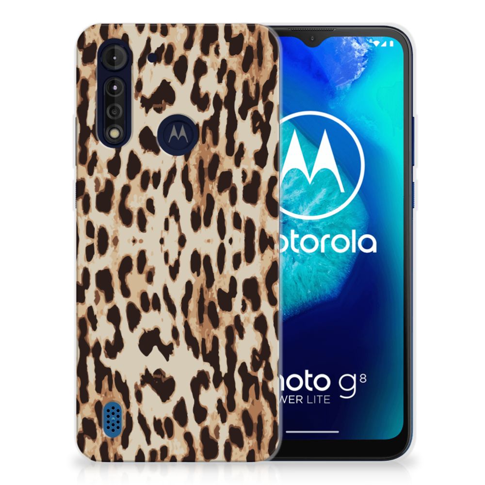 Motorola Moto G8 Power Lite TPU Hoesje Leopard