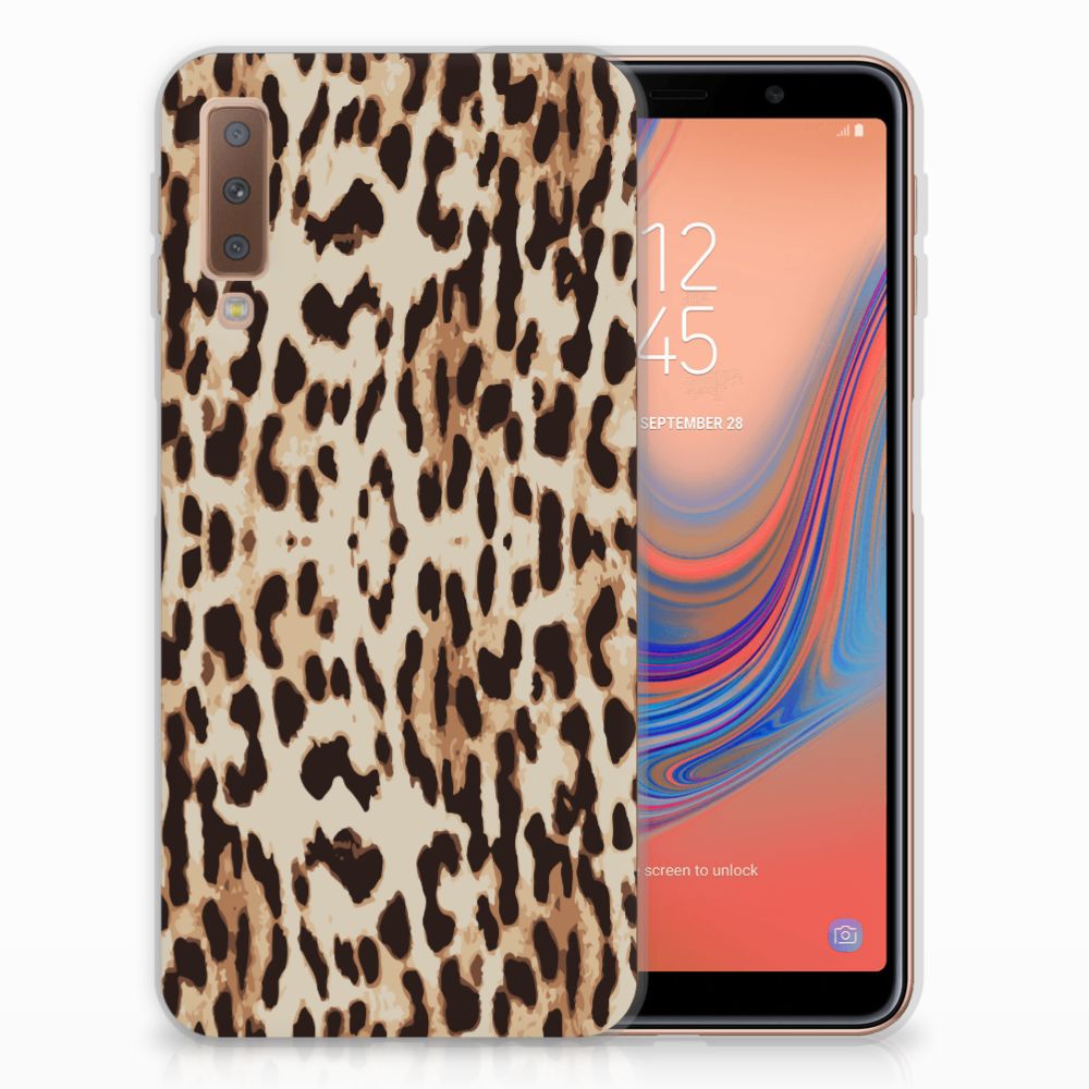 Samsung Galaxy A7 (2018) TPU Hoesje Leopard