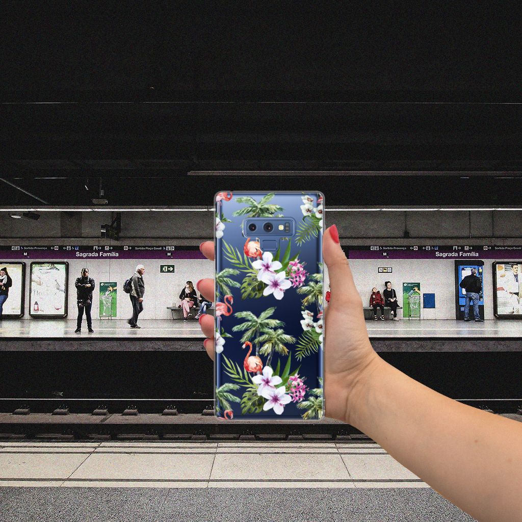 Samsung Galaxy Note 9 TPU Hoesje Flamingo Palms