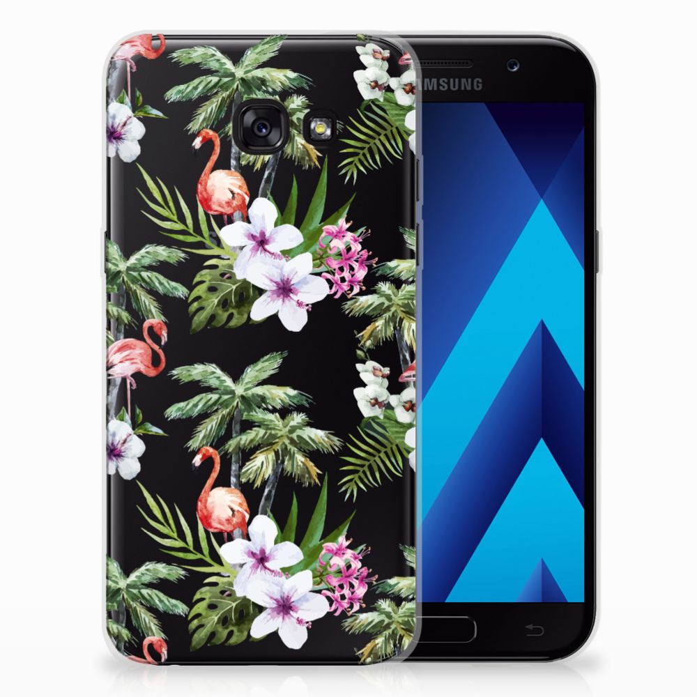 Samsung Galaxy A5 2017 TPU Hoesje Flamingo Palms