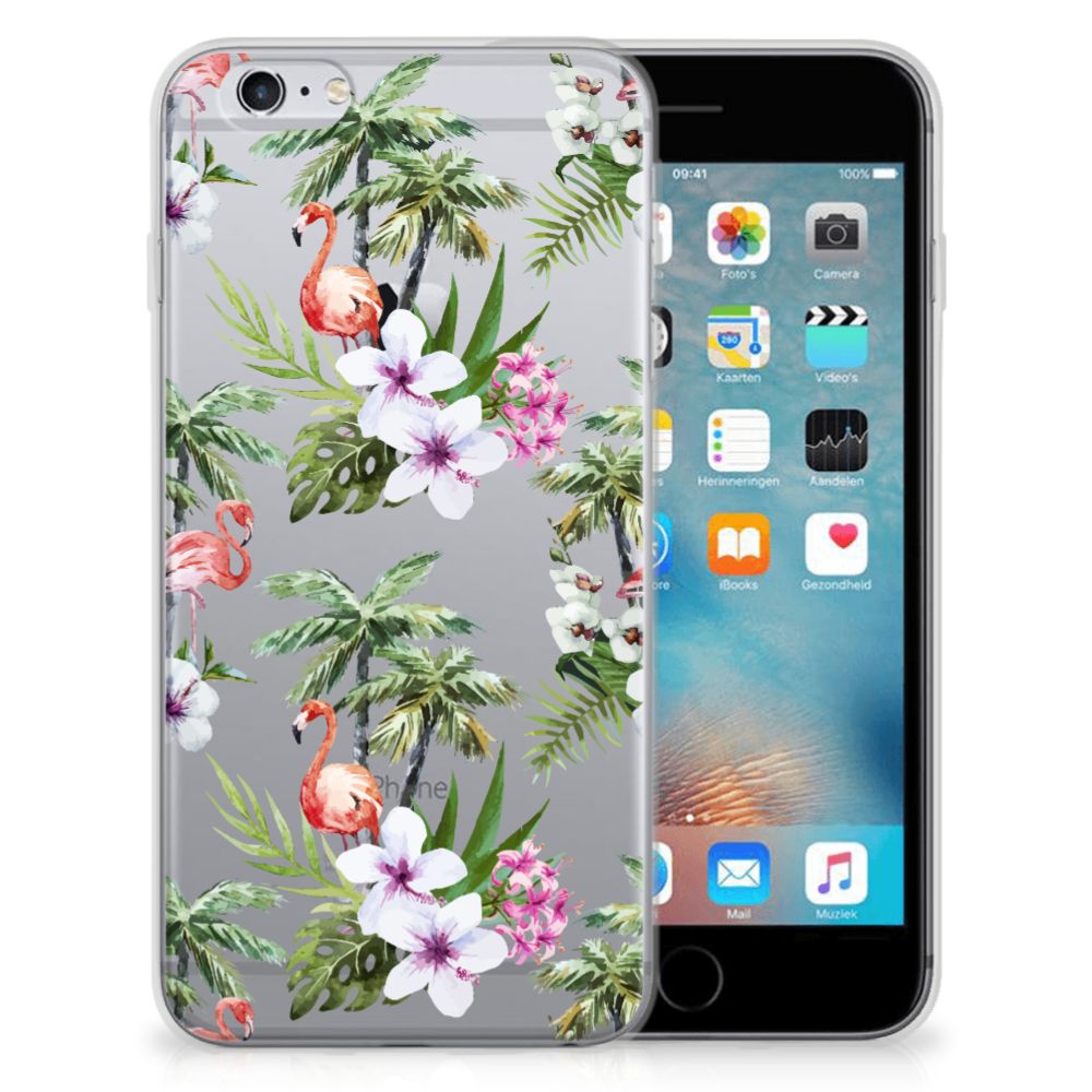 Apple iPhone 6 | 6s TPU Hoesje Design Flamingo Palms