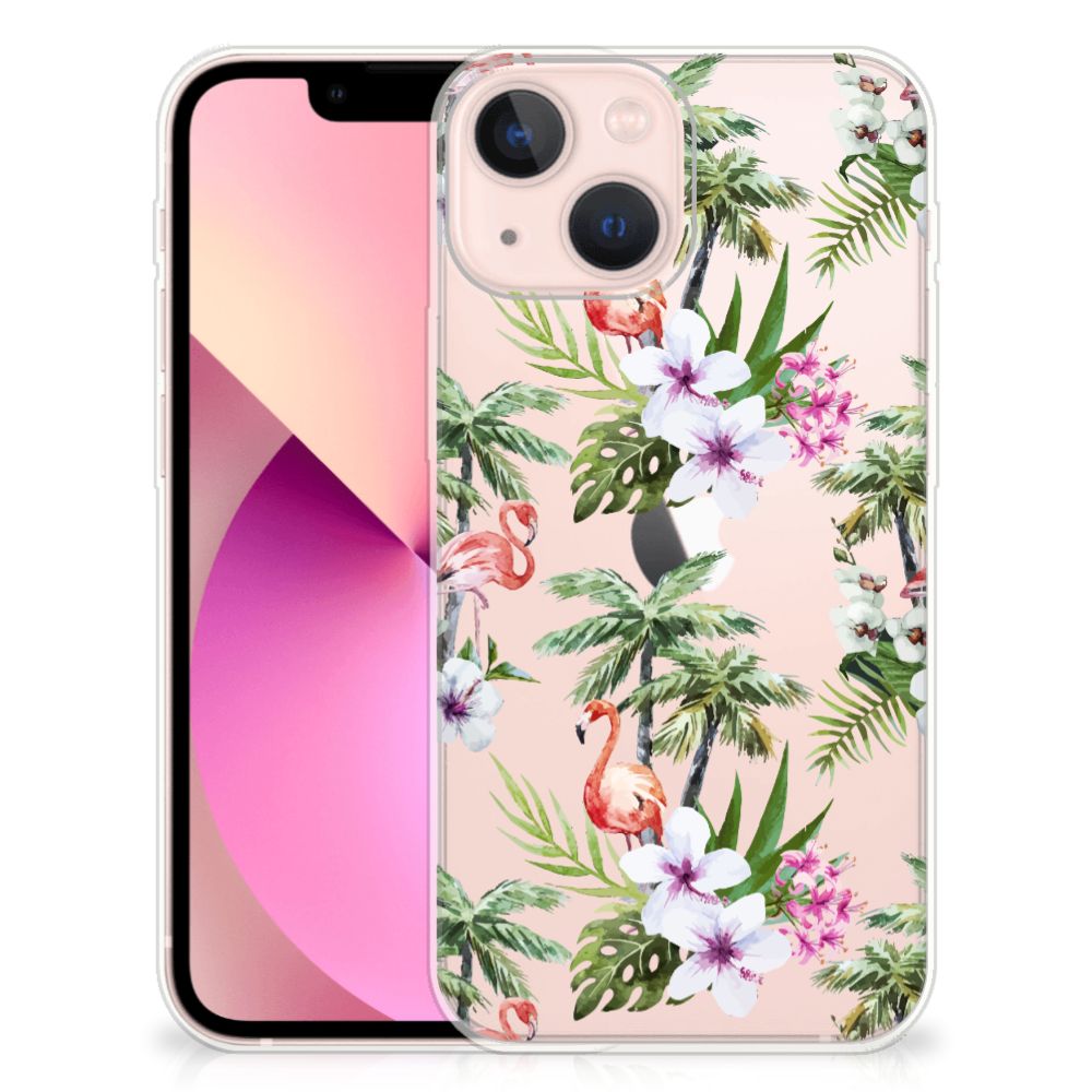 iPhone 13 mini TPU Hoesje Flamingo Palms