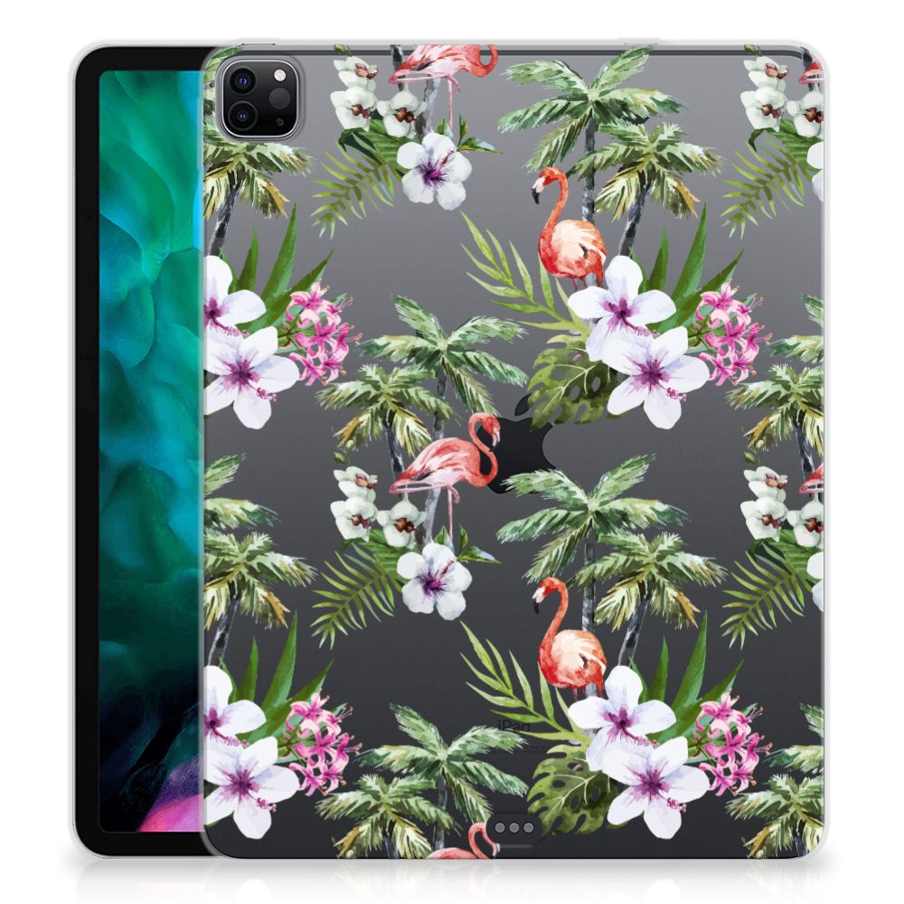 iPad Pro 12.9 (2020) | iPad Pro 12.9 (2021) Back Case Flamingo Palms