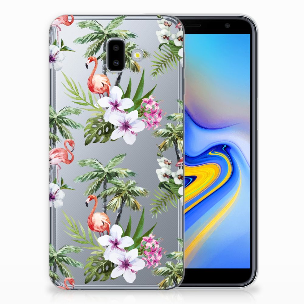 Samsung Galaxy J6 Plus (2018) TPU Hoesje Flamingo Palms