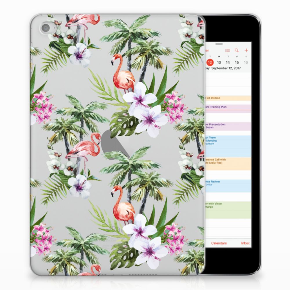 Apple iPad Mini 4 Tablethoesje Design Flamingo Palms