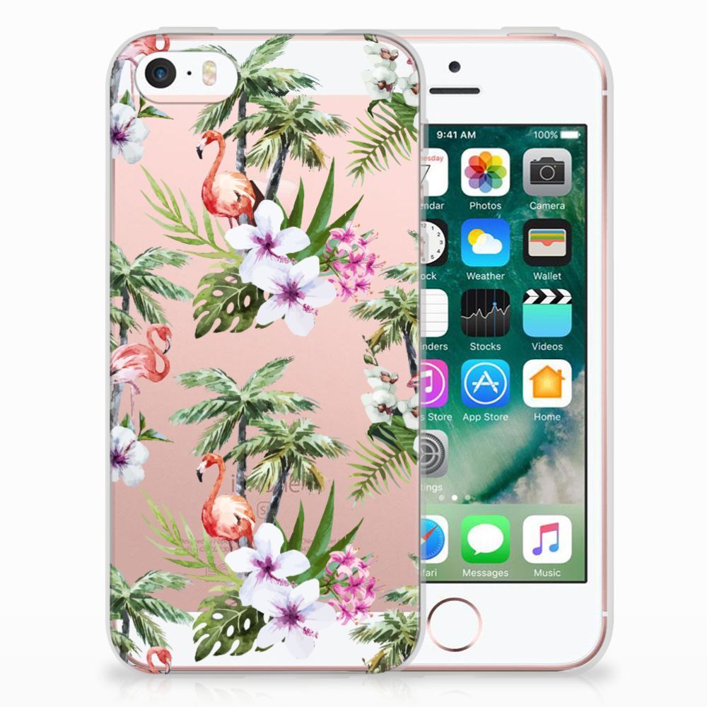 Apple iPhone SE | 5S TPU Hoesje Flamingo Palms