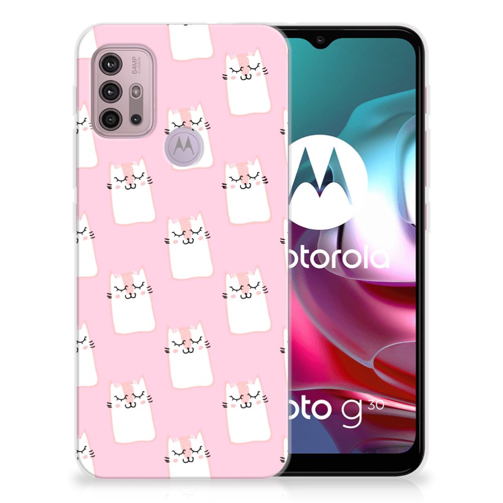 Motorola Moto G30 | G10 TPU Hoesje Sleeping Cats