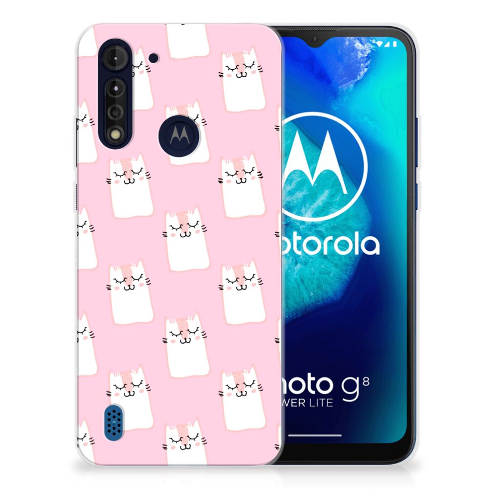 Motorola Moto G8 Power Lite TPU Hoesje Sleeping Cats
