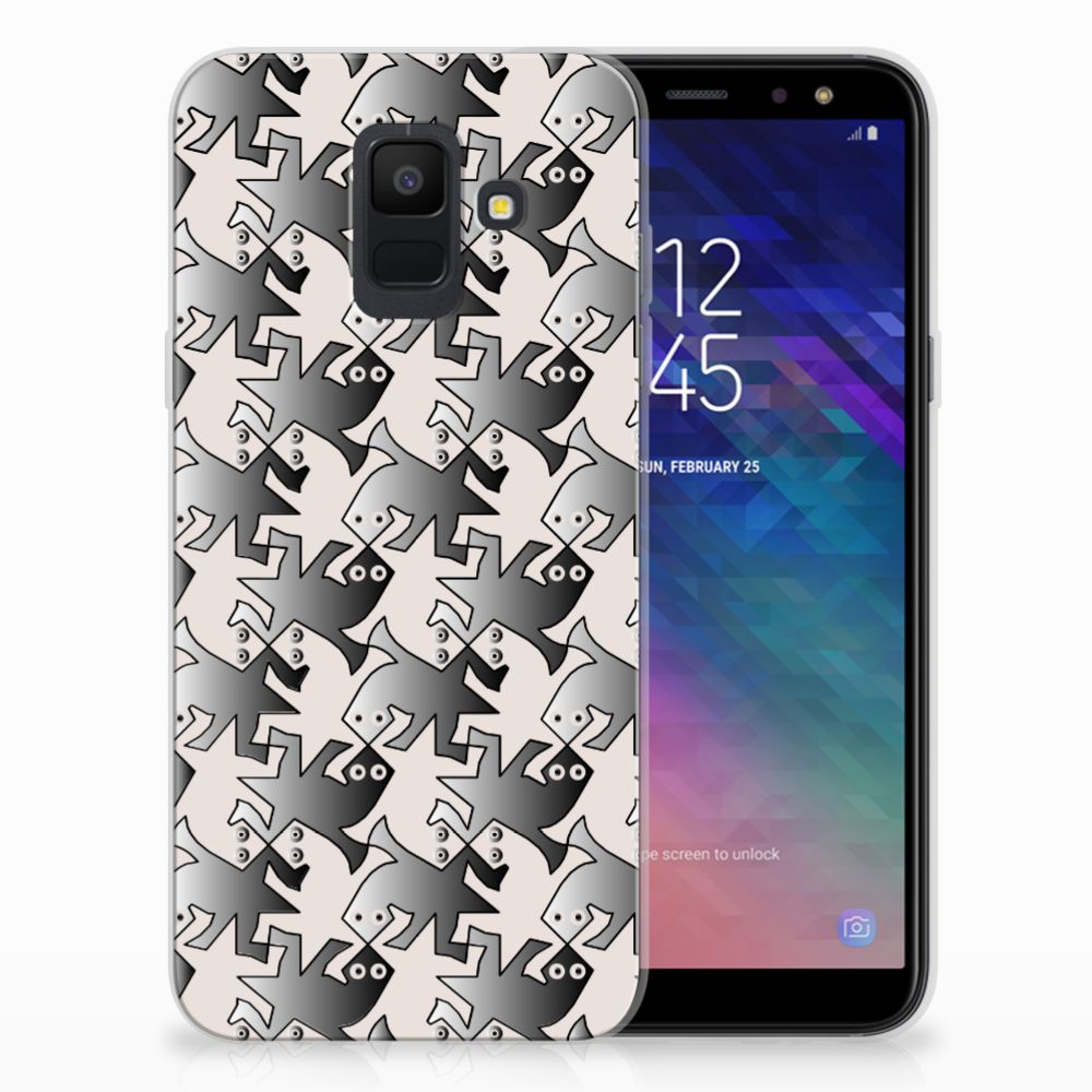 Samsung Galaxy A6 (2018) TPU Hoesje Salamander Grey