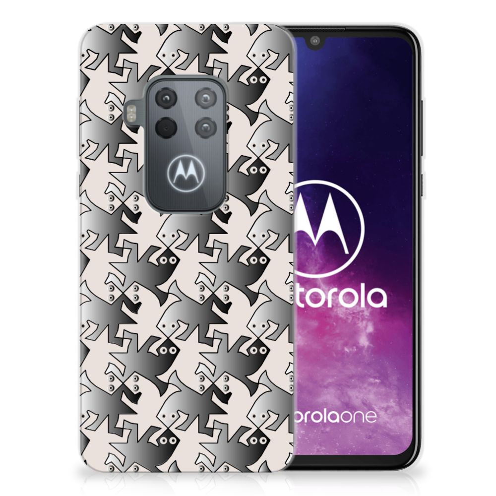 Motorola One Zoom TPU Hoesje Salamander Grey
