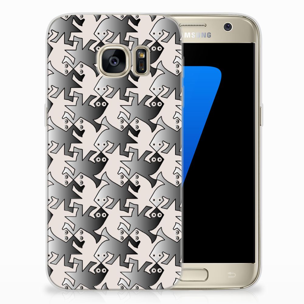 Samsung Galaxy S7 TPU Hoesje Salamander Grey
