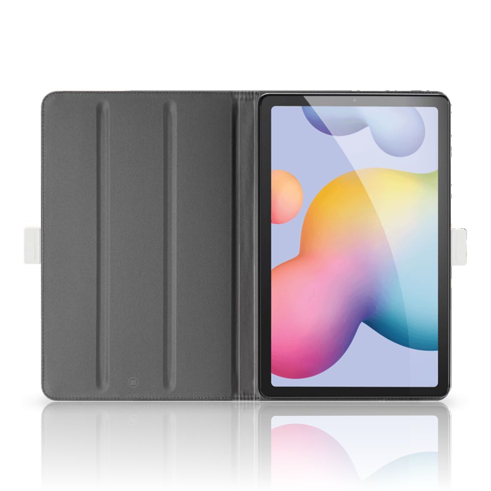 Samsung Galaxy Tab S6 Lite | S6 Lite (2022) Tablet Beschermhoes Zwart Roze Vormen