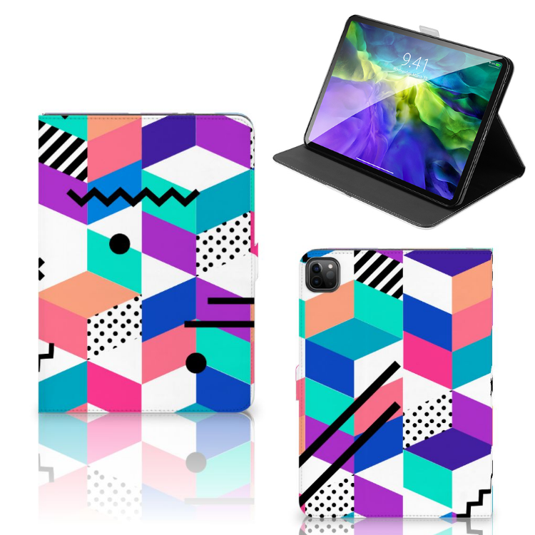 iPad Pro 11 2020/2021/2022 Tablet Beschermhoes Blokken Kleurrijk