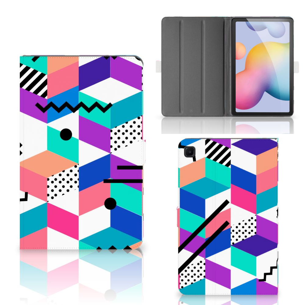 Samsung Galaxy Tab S6 Lite | S6 Lite (2022) Tablet Beschermhoes Blokken Kleurrijk