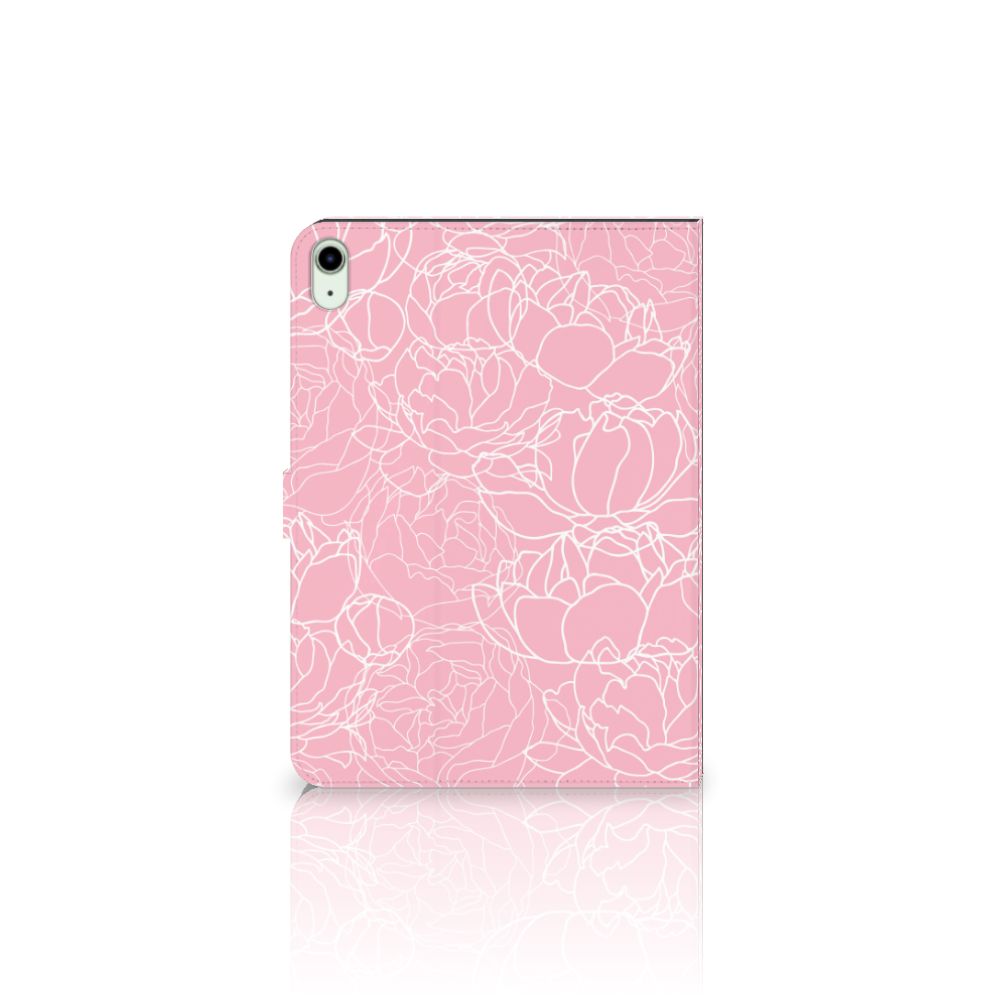 iPad Air (2020-2022) 10.9 inch Tablet Cover White Flowers