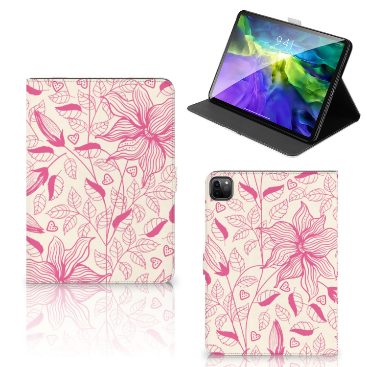 iPad Pro 11 2020/2021/2022 Tablet Cover Pink Flowers