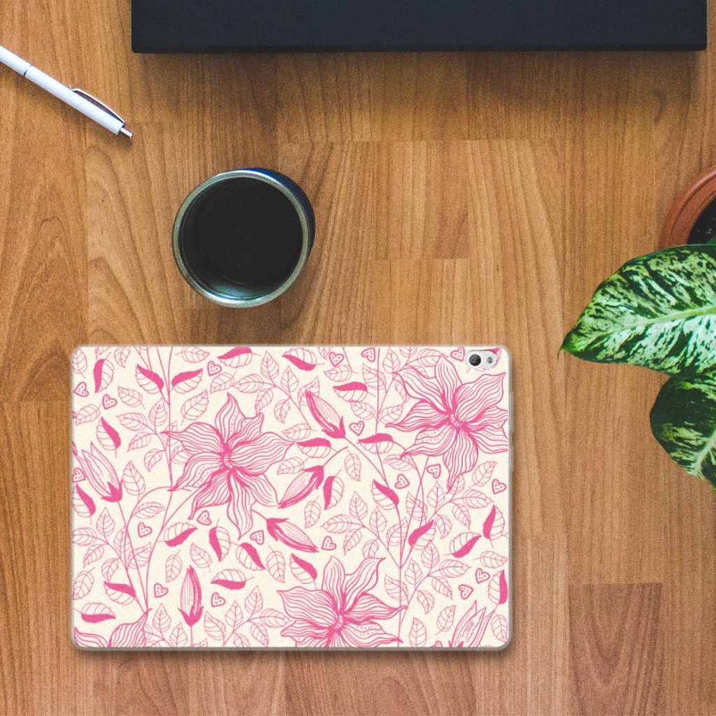 Lenovo Tab P10 Siliconen Hoesje Pink Flowers