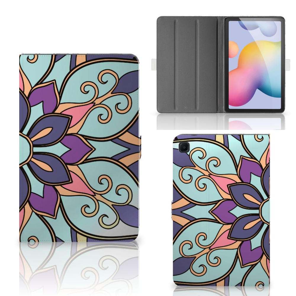 Samsung Galaxy Tab S6 Lite | S6 Lite (2022) Tablet Cover Purple Flower