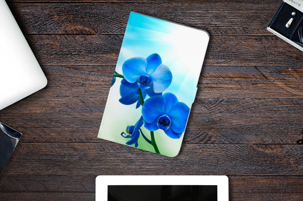 Samsung Galaxy Tab S6 Lite | S6 Lite (2022) Tablet Cover Orchidee Blauw - Cadeau voor je Moeder