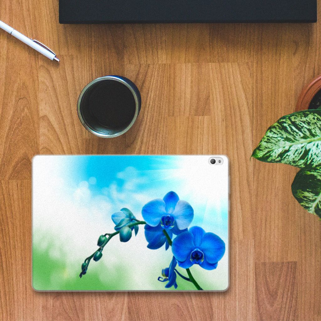 Lenovo Tab P10 Siliconen Hoesje Orchidee Blauw - Cadeau voor je Moeder