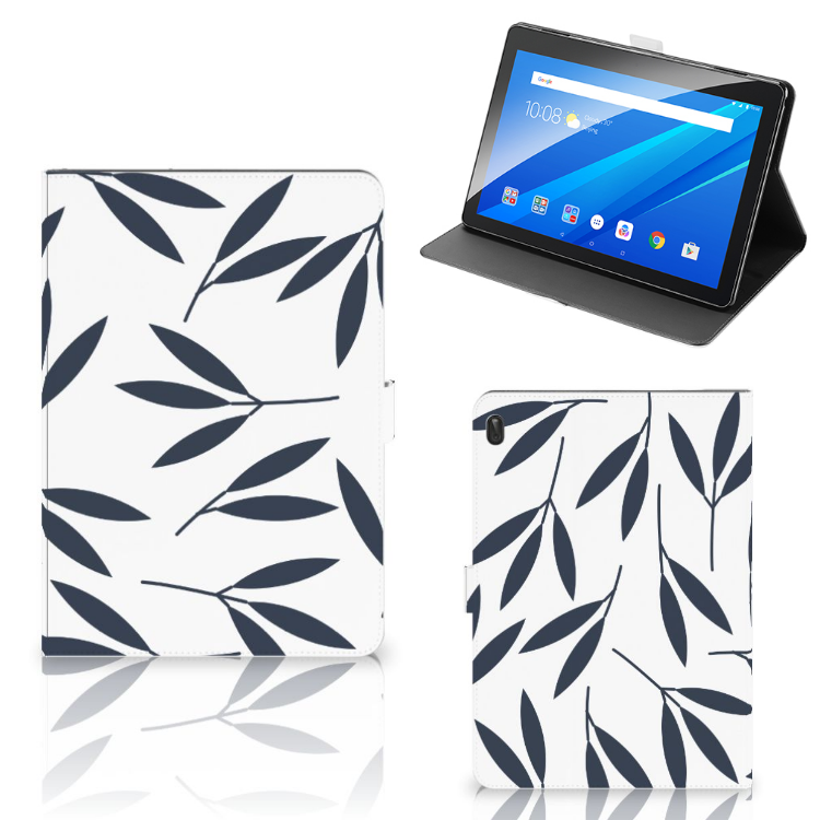 Lenovo Tab E10 Tablet Cover Leaves Blue