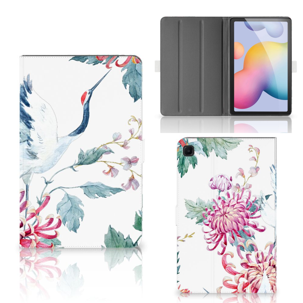 Samsung Galaxy Tab S6 Lite | S6 Lite (2022) Flip Case Bird Flowers