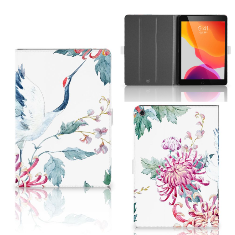 Apple iPad 10.2 (2019) Flip Case Bird Flowers