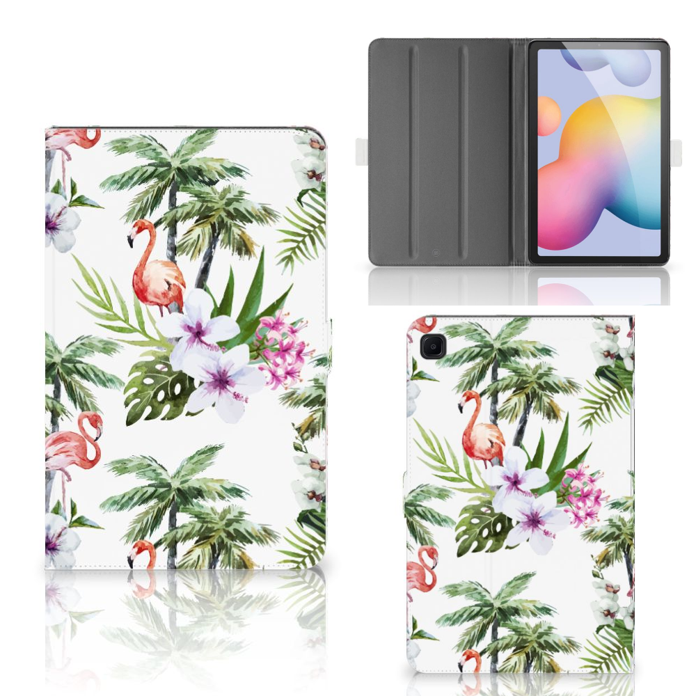 Samsung Galaxy Tab S6 Lite | S6 Lite (2022) Flip Case Flamingo Palms
