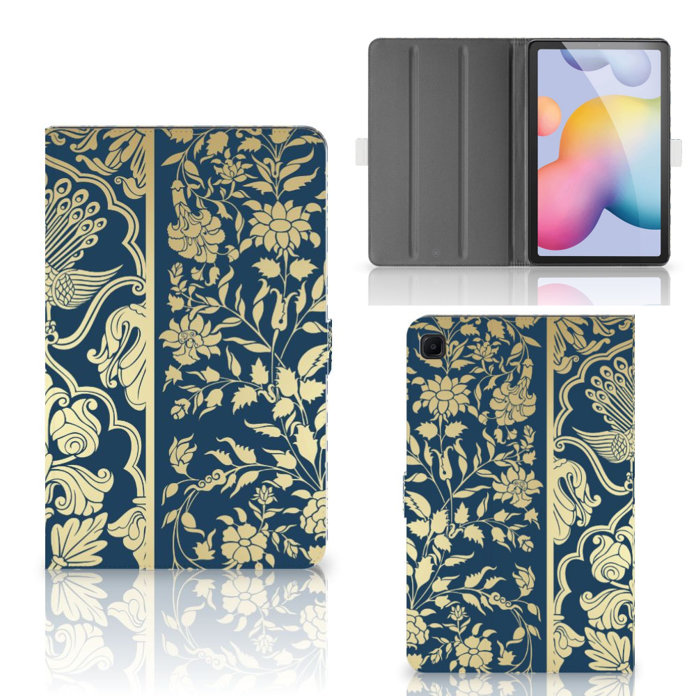 Samsung Galaxy Tab S6 Lite Tablet Cover Golden Flowers